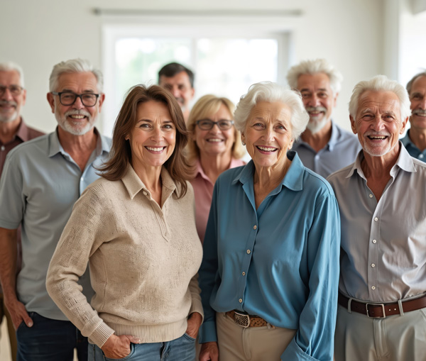 groep mensen Een groep vrolijke oudere mensen